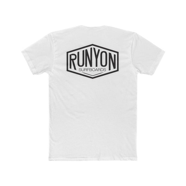 white Runyon surfboards t shirt