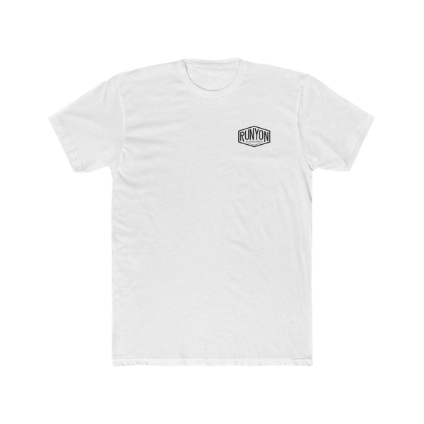 white Runyon surfboards shirt