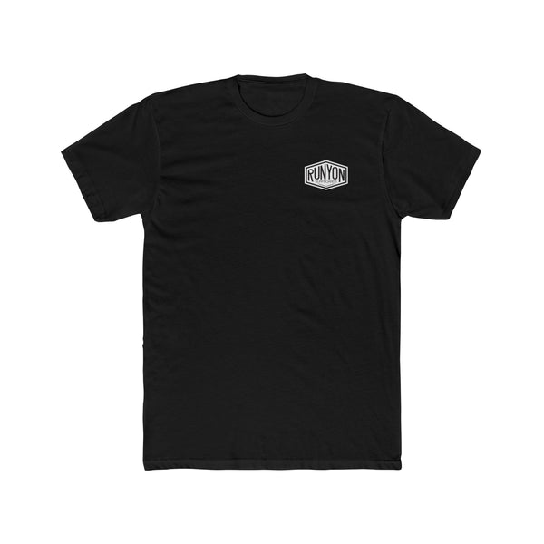 Black Tee shirt with Black and White logo