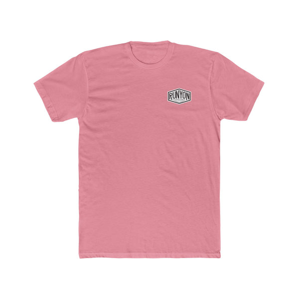 Pink Tee shirt with Black and White logo