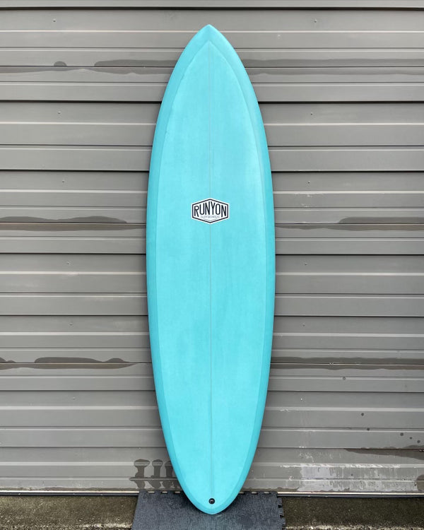 blue shortboard surfboard