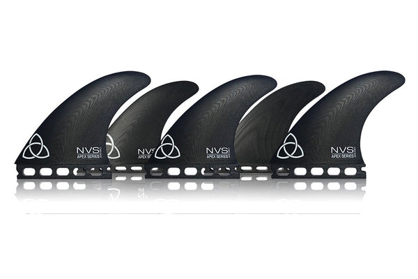 5 Black Surfboard fins