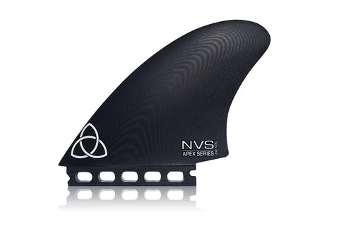 black surfboard twin fin
