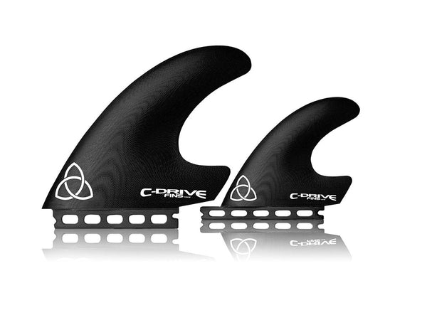 black surfboard fins
