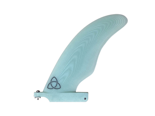 blue surfboard single fin
