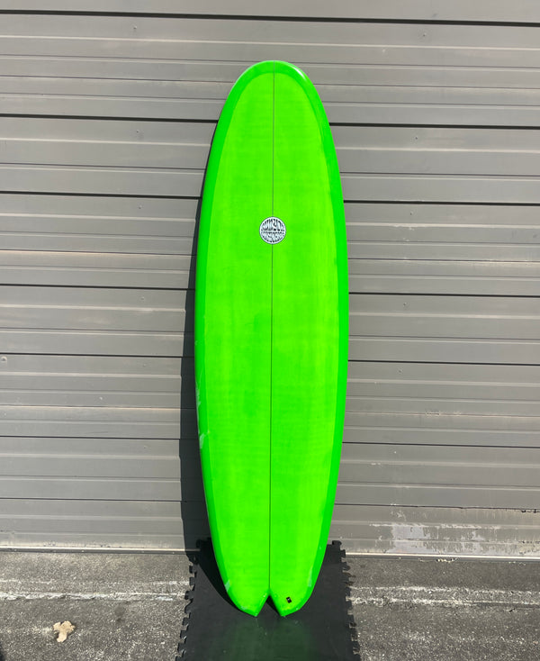 green surfboard shortboard