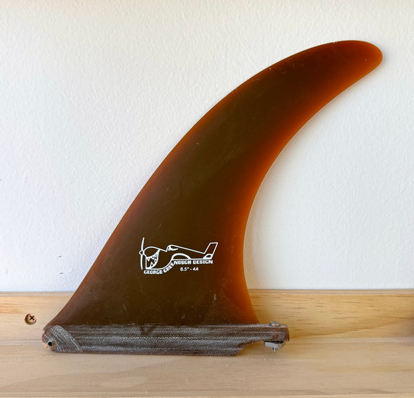 Red True Ames 8.5 inch surfboard fin.