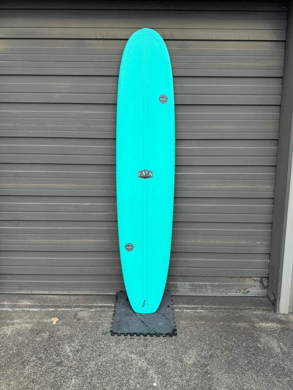 blue longboard surfboard