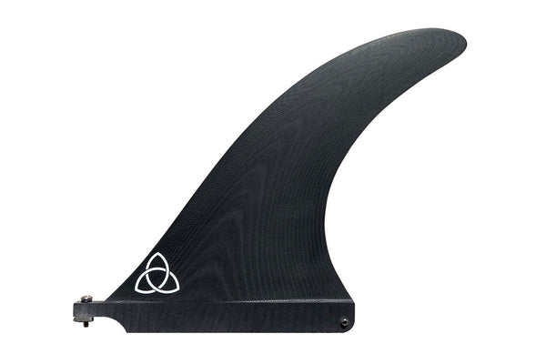 black longboard surfboard fin