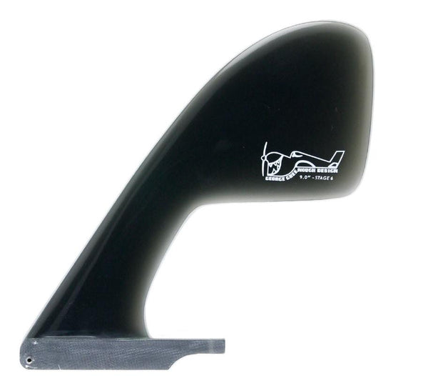 Black single surfboard fin
