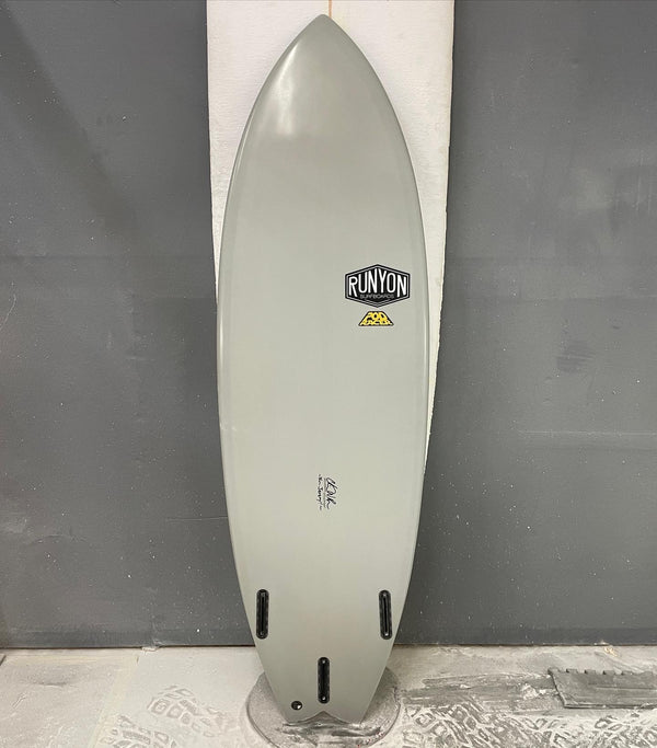 grey swallow tail surfboard shortboard