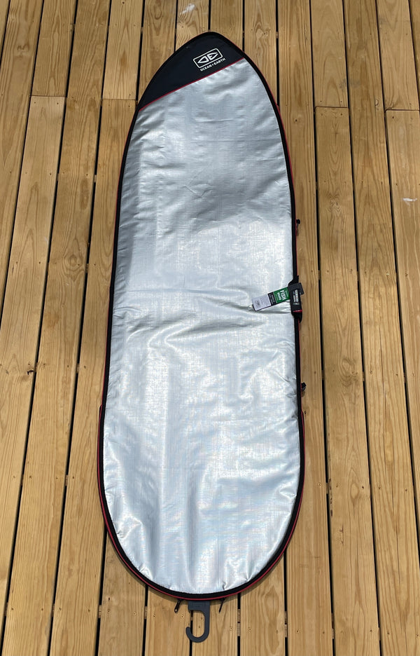 silver surfboard bag