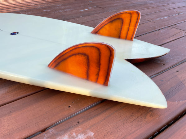 twin fin fish surfboard