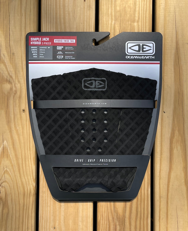 Black Surfboard traction pad