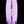 Light Purple Mini Hammer Surfboard with elongated greed, yellow, and red diamond stratching from tail to nose. Runyon logo in the center. Quad Fin Setup. against a black background. 