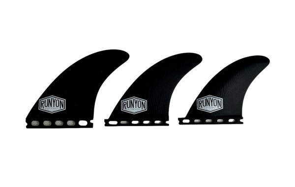 3 black runyon surfboards fins